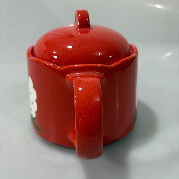 Waechtersbach Red Polka Dot Hen Chicken Earthenware 4 Cup Teapot Vintage - Picture 5 of 9